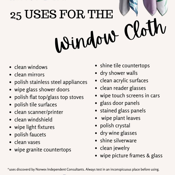 New-Norwex enviro cloth and window cloth in gray and purple lace orchid. - Picture 5 of 5